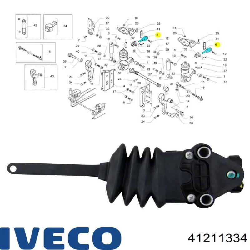 Кран уровня пола (TRUCK) Iveco 41211334 цена, от 44.75 USD