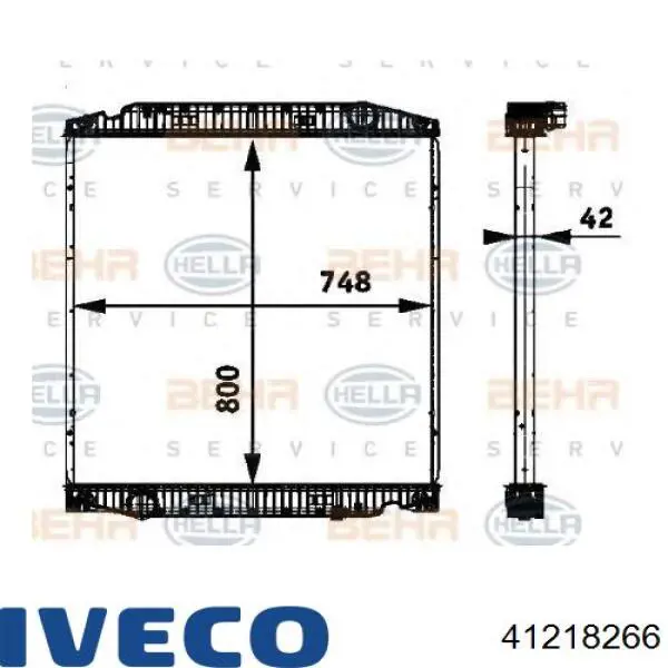 Купить 41218266 Iveco Радиатор водяной