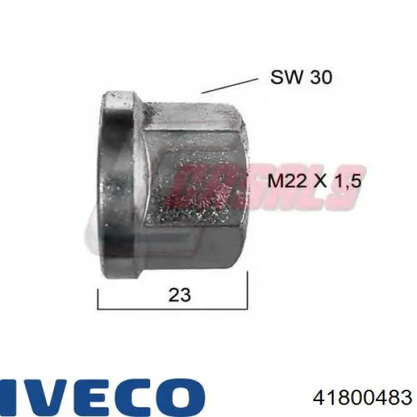 Гайка крепления колеса Iveco 41800483 цена, от 0.97 USD