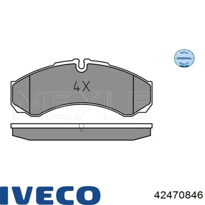 42470846 Iveco Колодки тормозные дисковые комплект