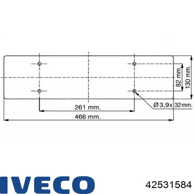 Стекло фонаря заднего 42531584 Iveco