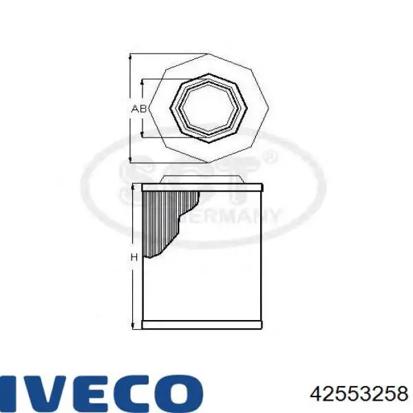 42553258 Iveco Воздушный фильтр двигателя