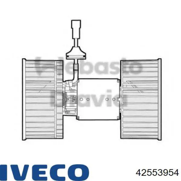 Мотор вентилятора печки (отопителя салона) Iveco 42553954 цена, от 34.78 USD