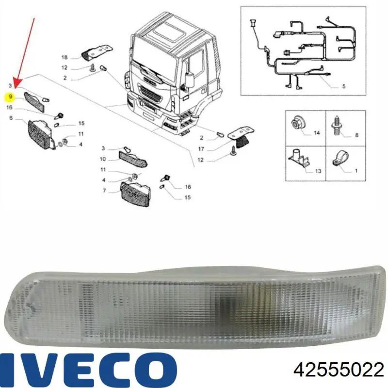 42555022 Iveco Поворотник правый