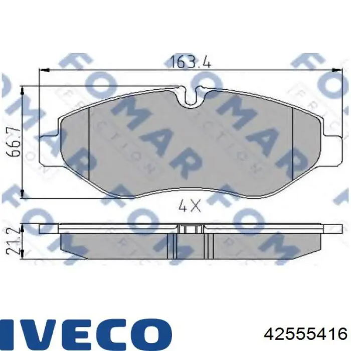 Ремкомплект переднего суппорта 42555416 Iveco