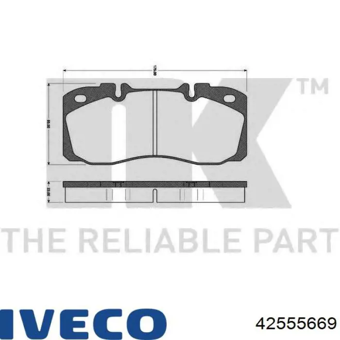 Колодки Iveco 42555669 цена, от 32.82 USD