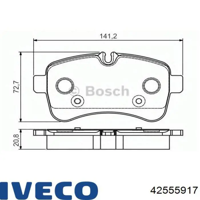 Колодки дисковые  Iveco 42555917 цена, от 36.20 USD