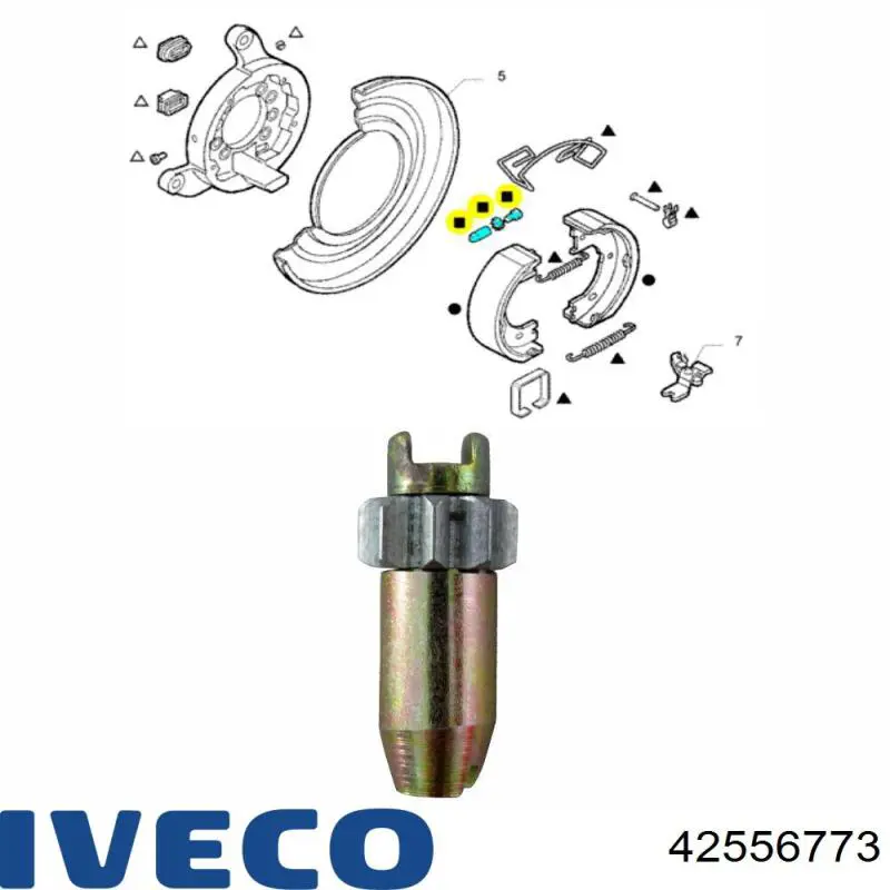 Регулятор заднего барабанного тормоза Iveco 93161850 цена, от 4.50 USD