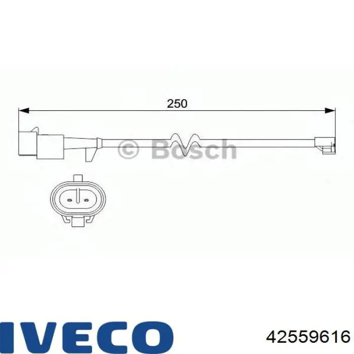 Датчик износа тормозных колодок передний 42559616 Iveco