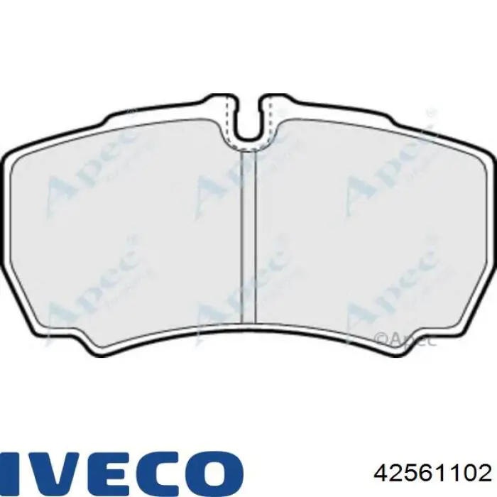 Задние тормозные колодки 42561102 Iveco