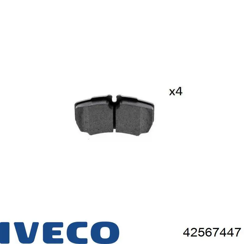 Купить 42567447 Iveco Колодки тормозные задние, дисковые