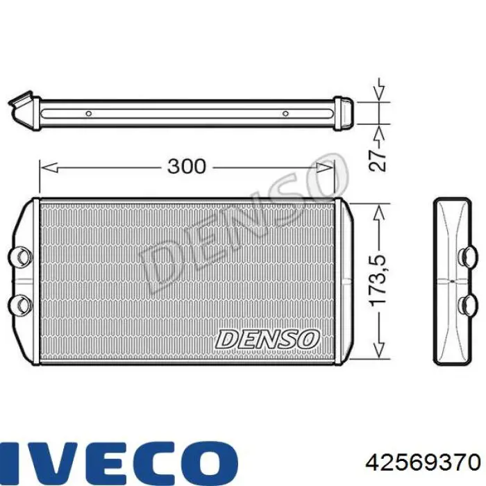 Радиатор печки 42569370 Iveco