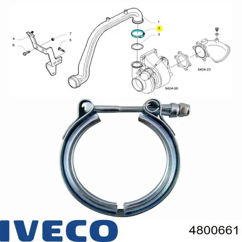 4800661 Iveco соединительный хомут выпускного коллектора