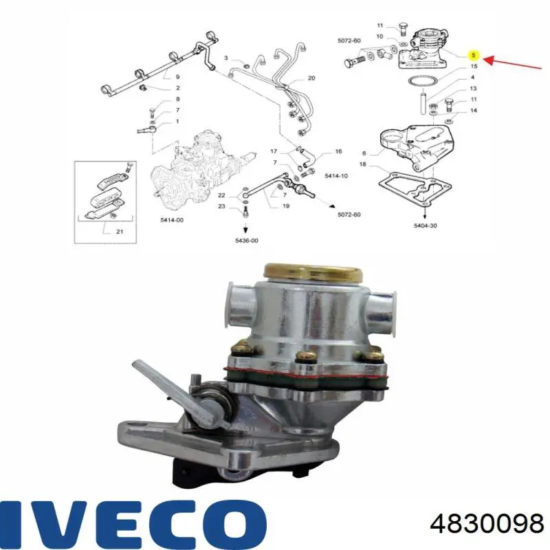 Купить 4830098 Iveco Насос предпусковой прокачки топлива