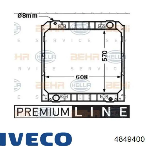 Купить 4849400 Iveco Радиатор водяной