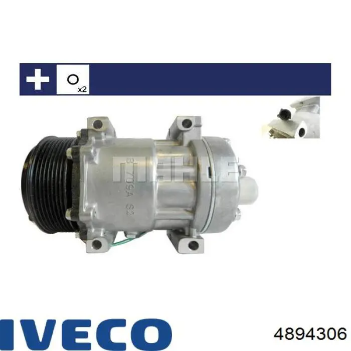 Компрессор кондиционера 4894306 Iveco