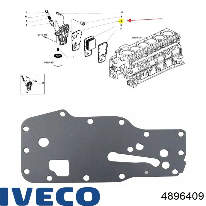 4896409 Iveco Прокладка радиатора масляного