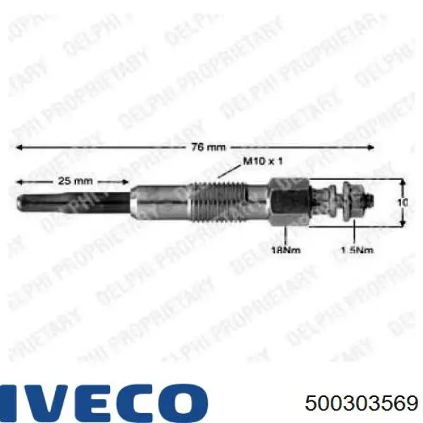 Свечи накала 500303569 Iveco