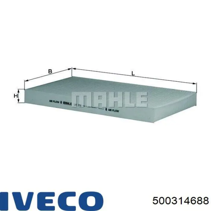 500314688 Iveco Внутрисалонный фильтр