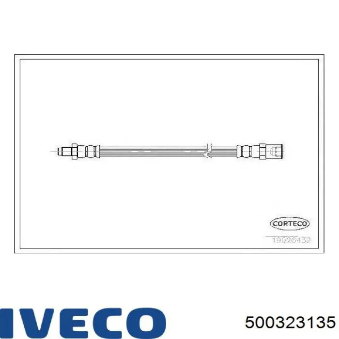 Шланг тормозной передний Iveco 500323135 цена, от 15.17 USD