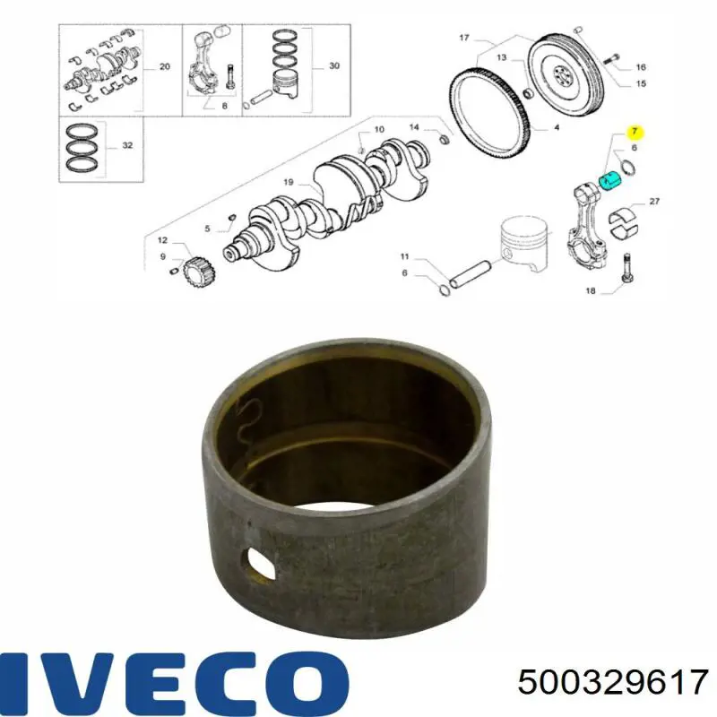 Втулка шатуна 500329617 Iveco