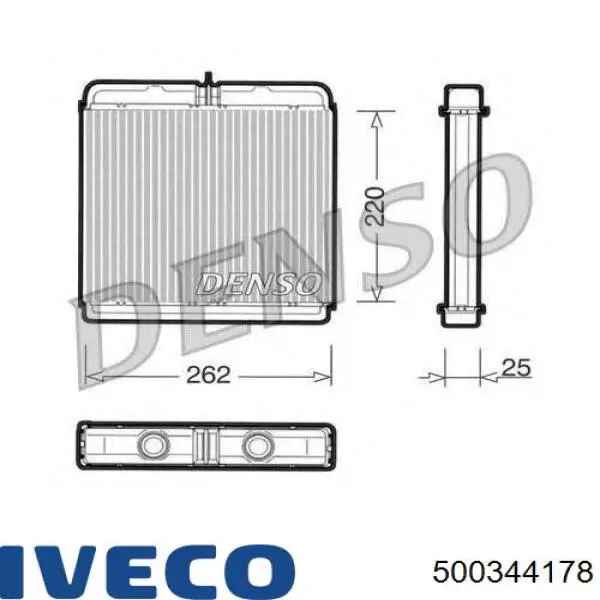 500344178 Iveco Радиатор отопителя салона