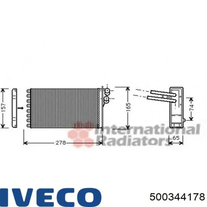 Радиатор печки (отопителя) Iveco 500344178 цена, от 158.19 USD