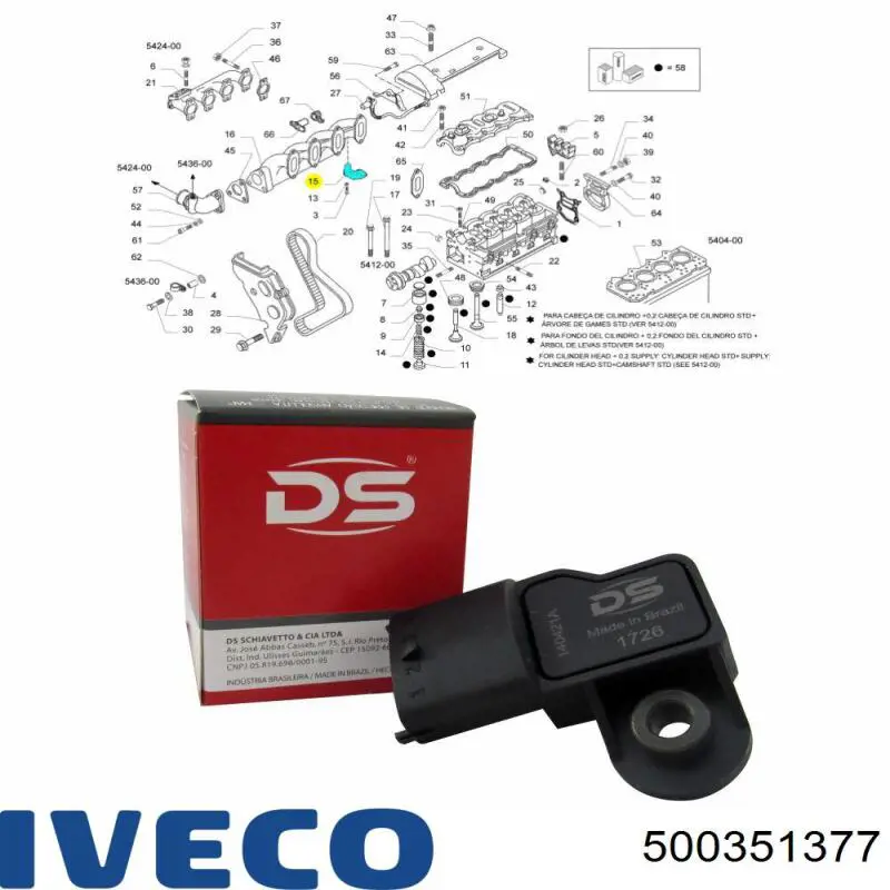 500351377 Iveco Датчик давления воздуха