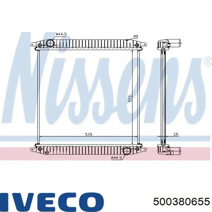 500380655 Iveco Радиатор основной