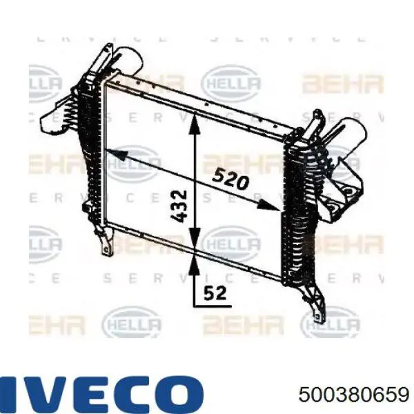 Интеркулер 500380659 Iveco