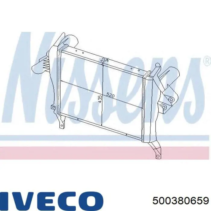 Интеркулер 500380659 Iveco