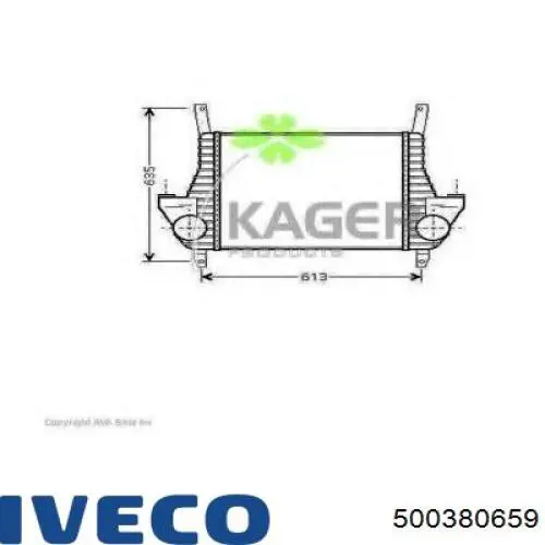 500380659 Iveco Охладитель наддувочного воздуха