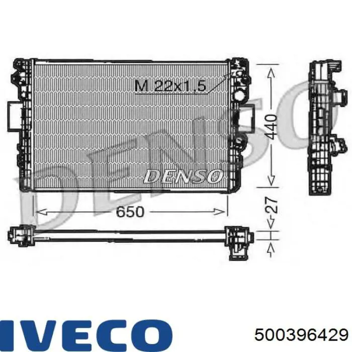 Радиатор 500396429 Iveco