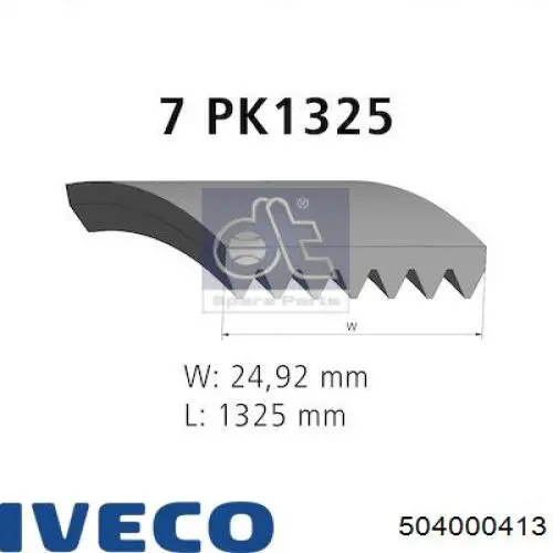 Купить 504000413 Iveco Ремень генератора