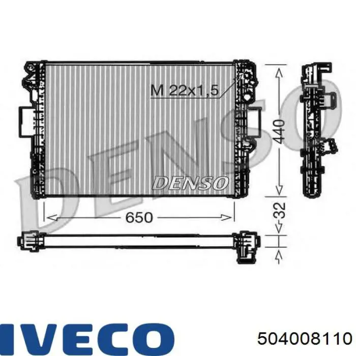 Обратная топливная трубка 504008110 Iveco