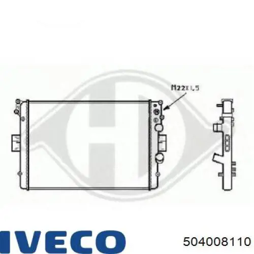Купить 504008110 Iveco Радиатор водяной