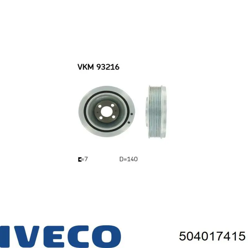 504017415 Iveco Шкив коленчатого вала