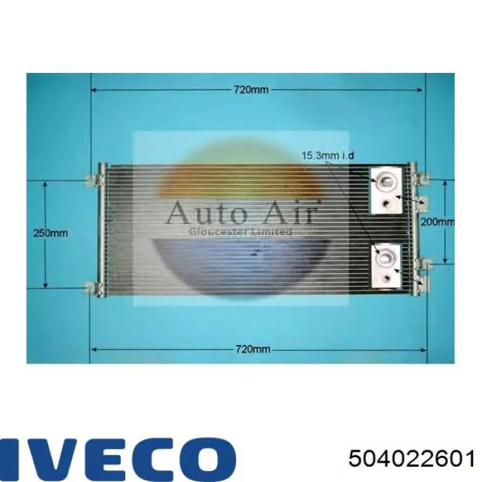 Радиатор кондиционера 504022601 Iveco