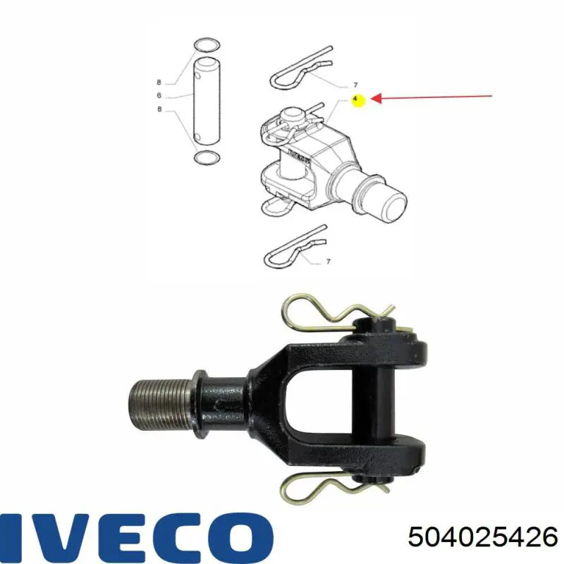 Буксировочный крюк 504025426 Iveco