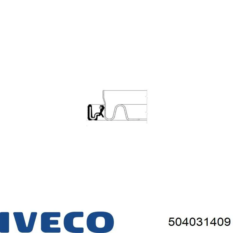 Сальник коленвала 504031409 Iveco