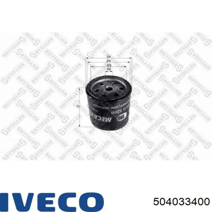 Фильтр тонкой очистки топлива Iveco 504033400 цена, от 7.75 USD