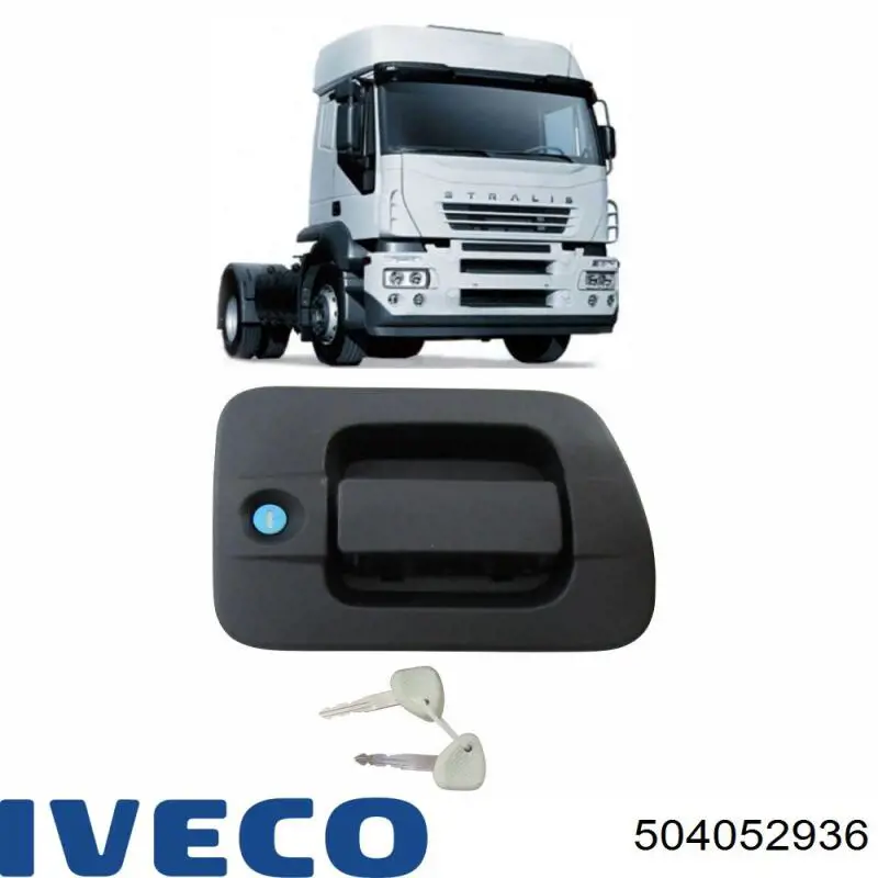 Ручка двери передней наружная правая Iveco 504052936 цена, от 34.72 USD