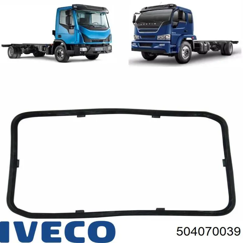 504070039 Iveco Прокладка клапанной крышки двигателя, нижняя