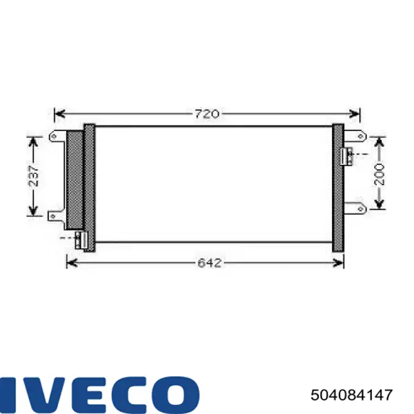 Конденсатор кондиционера Iveco 504084147 цена, от 75.14 USD