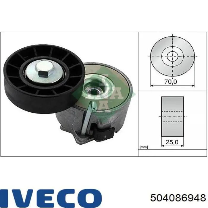 504086948 Iveco Натяжитель клинового ремня