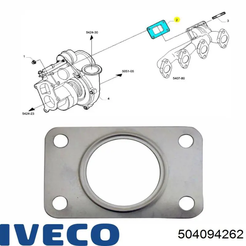 504094262 Iveco Прокладка коллектора выпуск