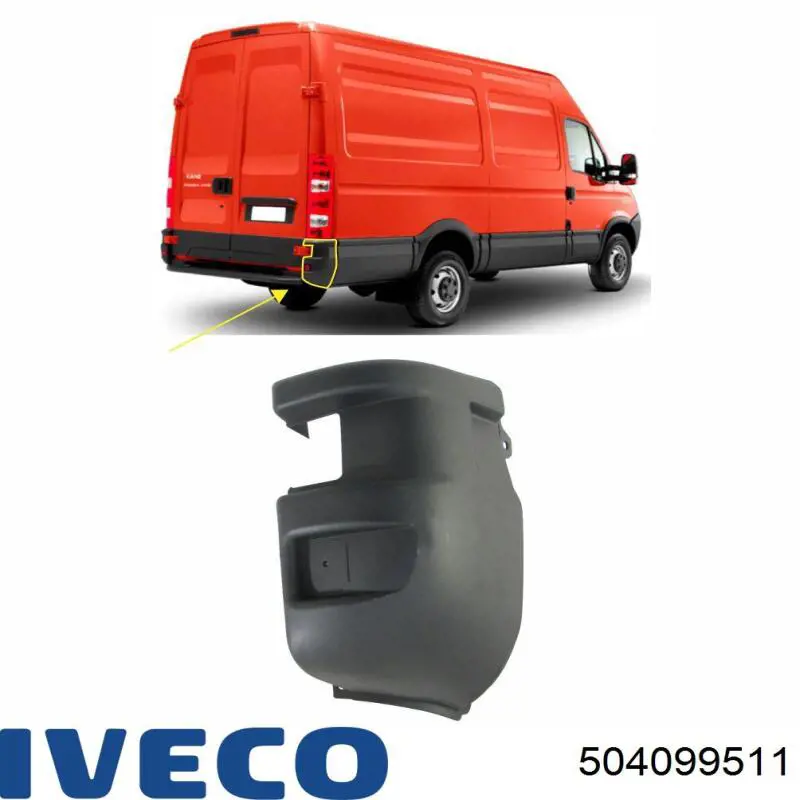 Бампер задний, правая часть Iveco 504099511 цена, от 17.40 USD