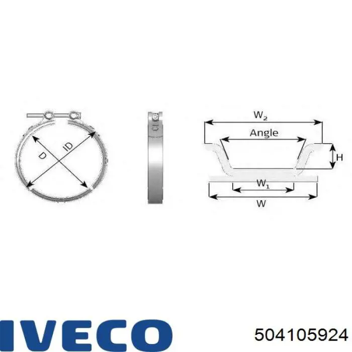 Купить 70819 Dinex Хомут глушителя