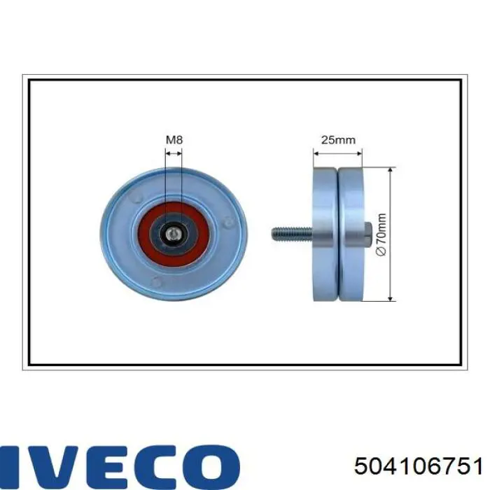 Купить 504106751 Iveco Натяжной ролик