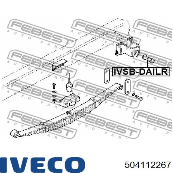 Задний сайлентблок задней рессоры Errevi 730190